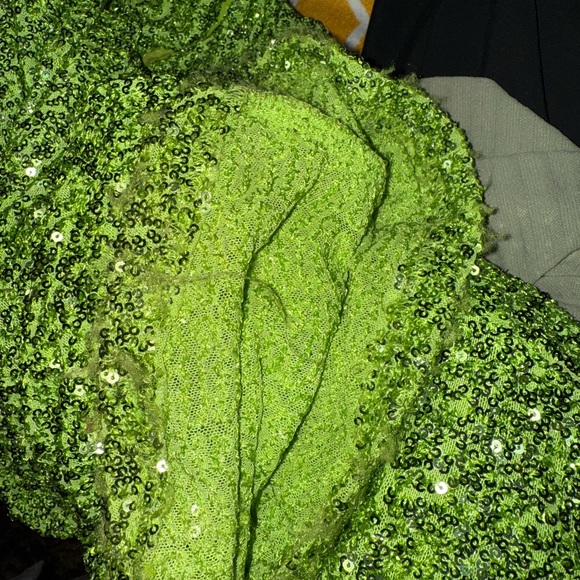 Green Rhinestone Dress - Picture 5 of 6